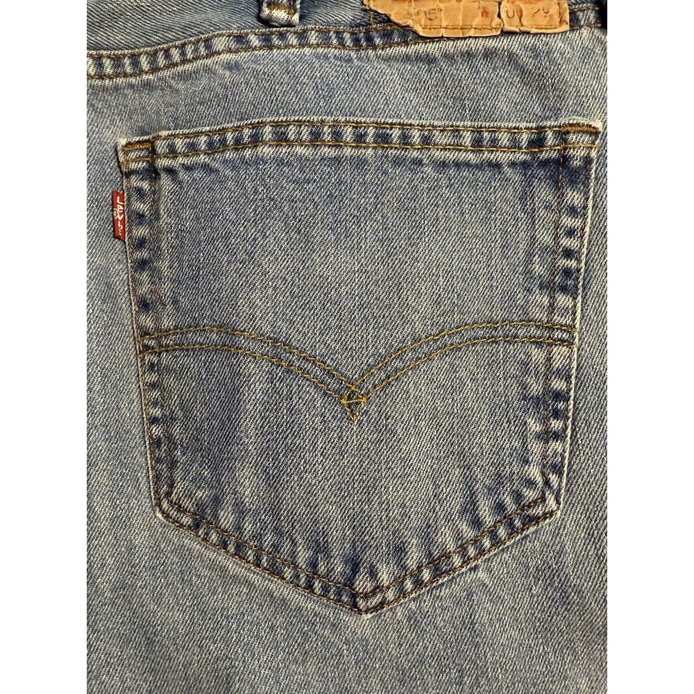 Levi's 505 Jeans Mens 40x29 Blue Denim Straight Regular‎ Grunge Retro American - Picture 10 of 12